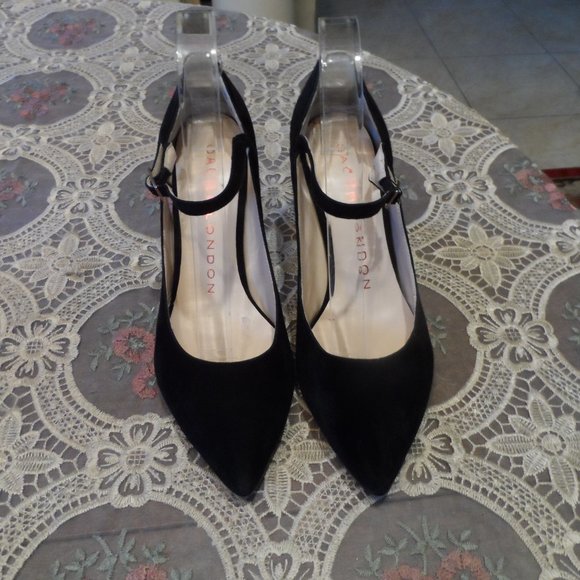 Sacha London Black Suede Pointy MaryJane Pumps 8.5 - Picture 2 of 16